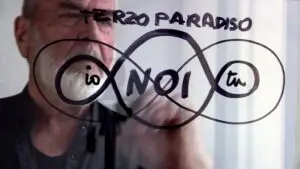 michelangelo pistoletto disegna terzo paradiso