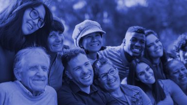 Group of multiracial people with different ages having fun together at city park - Community and social gathering concept